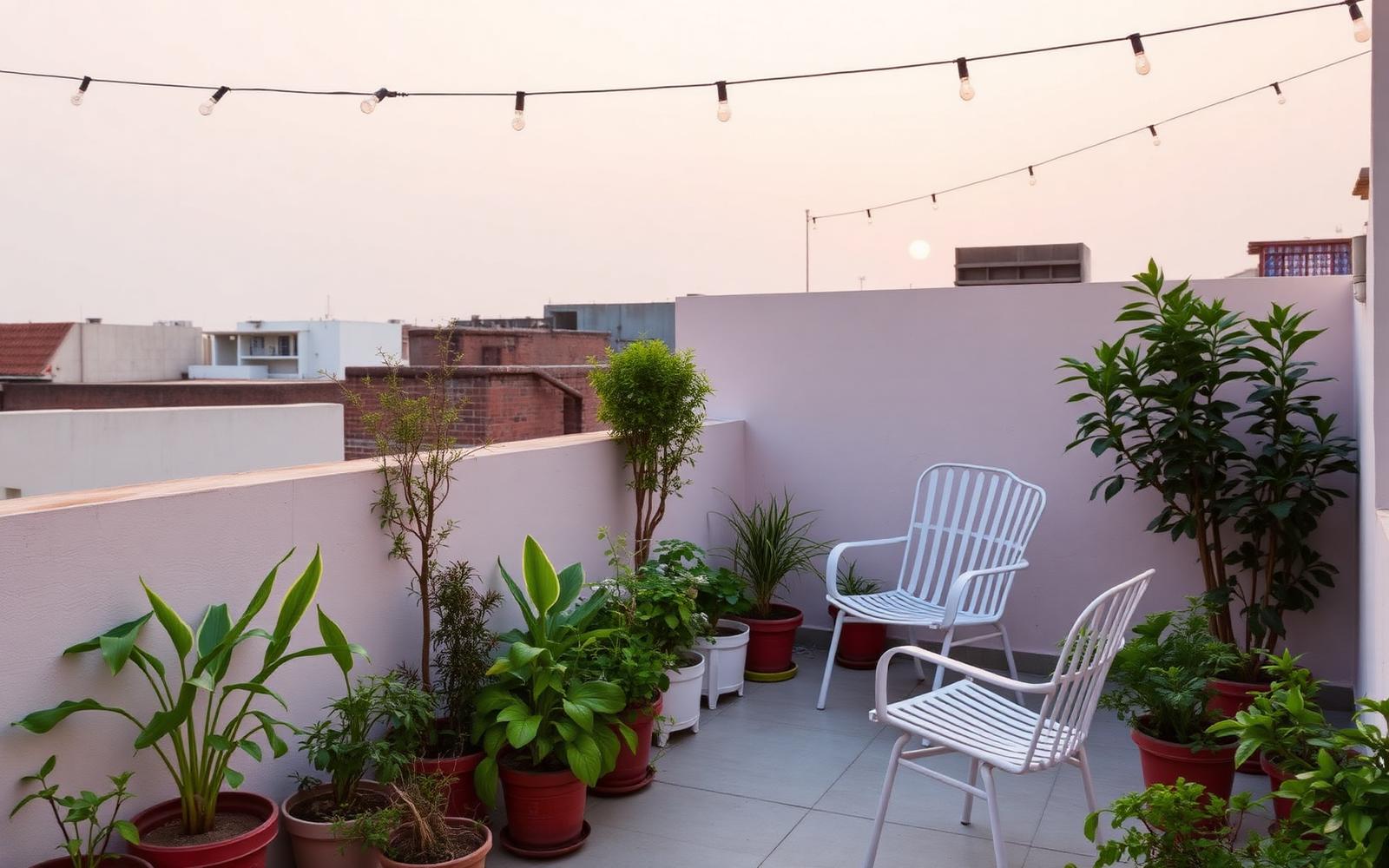 Private terrace at Comfort Quarters girls PG in Kamla Nagar